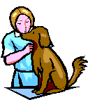 graphic of puppy being examined by veterinarian
