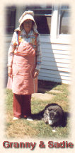 photo of my grandmother and her faithful companion Sadie